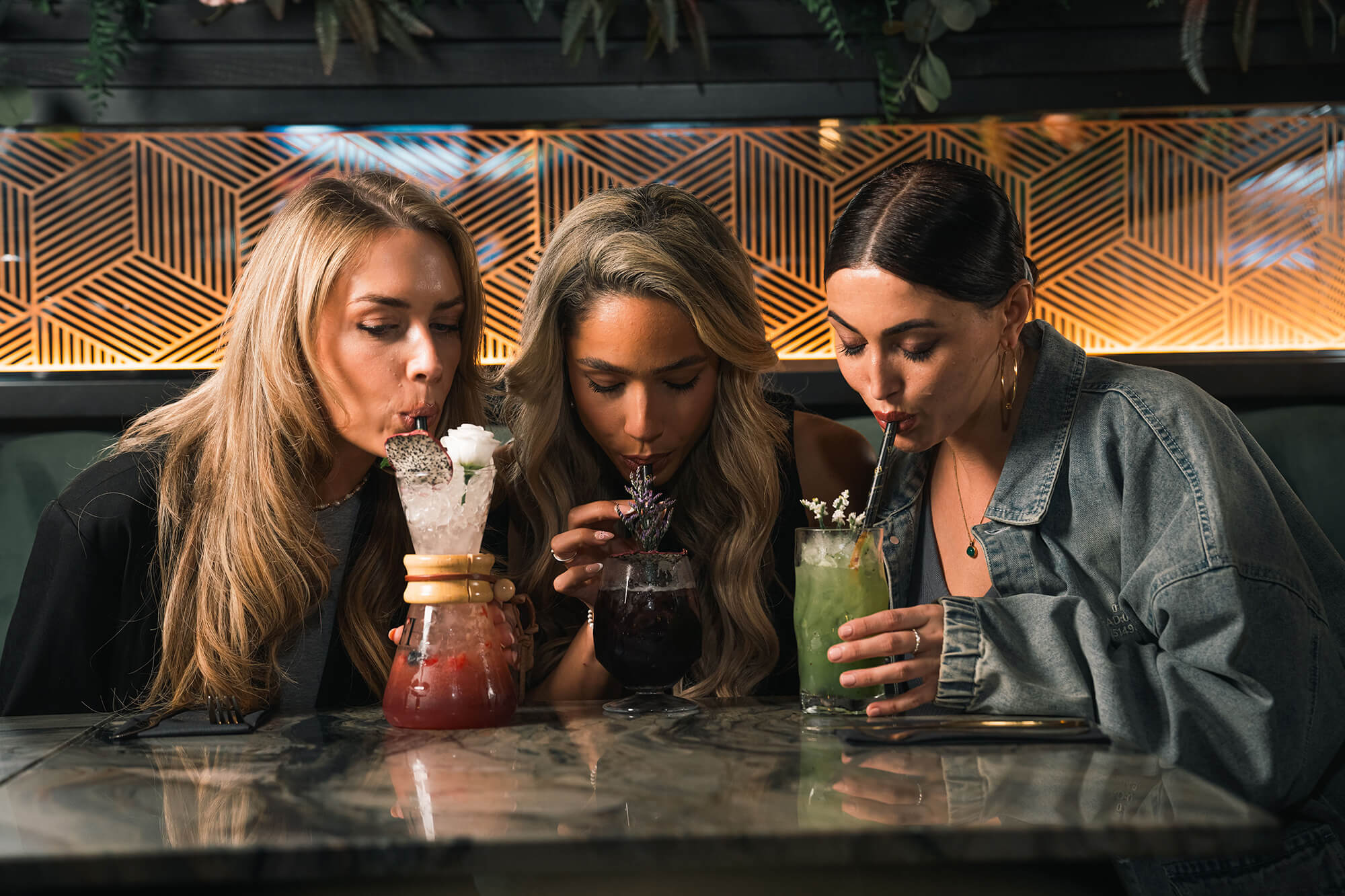 Ladies enjoying mocktails at The Farmhouse